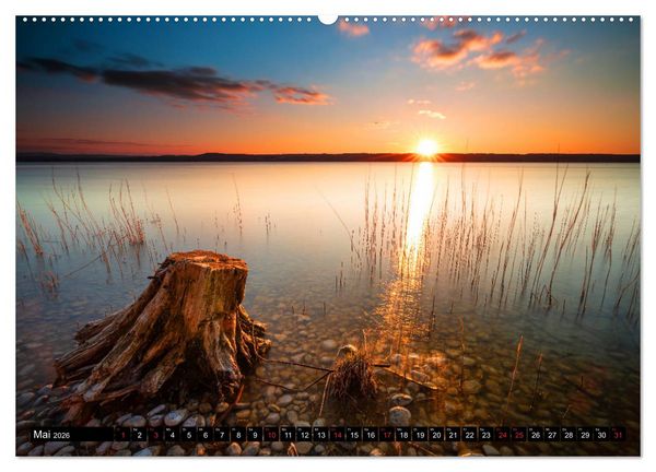 Produktbild: Sch&ouml;ne Seen in Bayern (hochwertiger Premium Wandkalender 2026 DIN A2 quer), Kunstdruck in Hochglanz