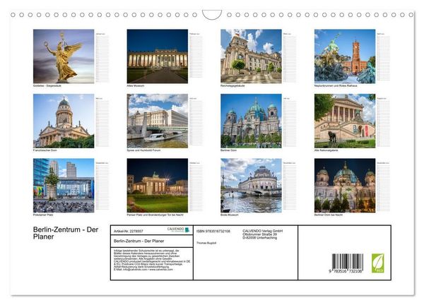 Produktbild: Berlin-Zentrum - Der Planer (Wandkalender 2026 DIN A3 quer), CALVENDO Monatskalender