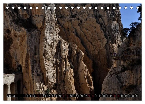 Produktbild: El Caminito del Rey (Tischkalender 2026 DIN A5 quer), CALVENDO Monatskalender