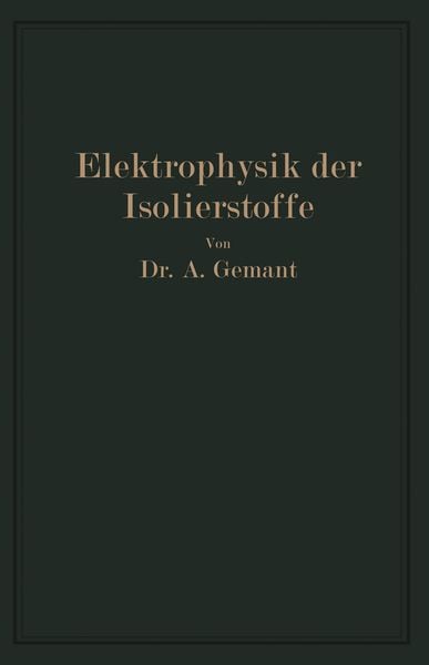 Produktbild: Elektrophysik der Isolierstoffe