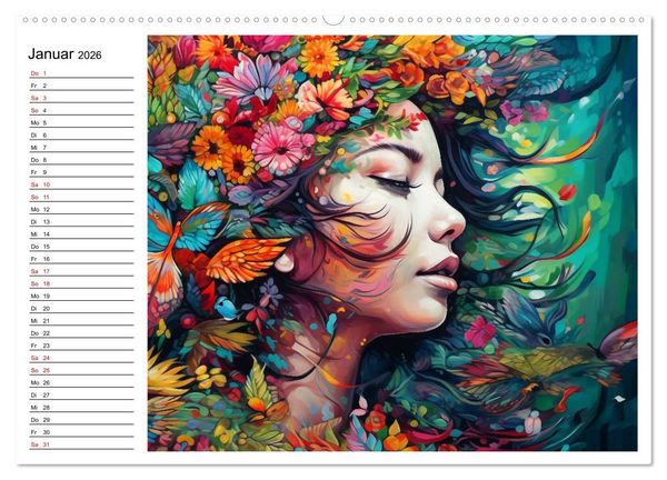 Produktbild: Vollkommen Weiblich (Wandkalender 2026 DIN A2 quer), CALVENDO Monatskalender