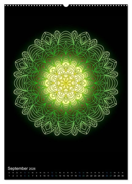 Produktbild: Mandala-Kalender 2026 (Wandkalender 2026 DIN A2 hoch), CALVENDO Monatskalender