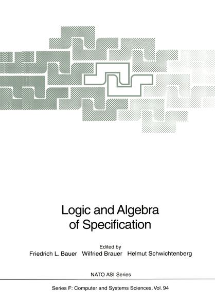 Produktbild: Logic and Algebra of Specification