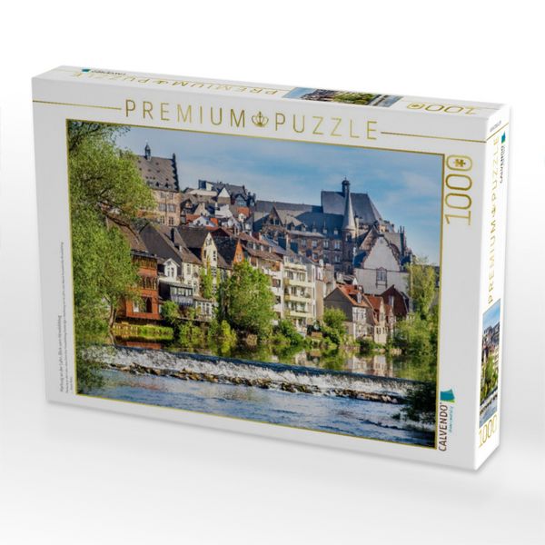 Produktbild: CALVENDO Puzzle Marburg an der Lahn, Blick vom Hirsefeldsteg | 1000 Teile Lege-Gr&ouml;&szlig;e 64x48cm Foto-Puzzle f&uuml;r gl&uuml;ckliche Stunden