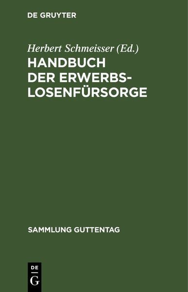 Produktbild: Handbuch der Erwerbslosenf&uuml;rsorge