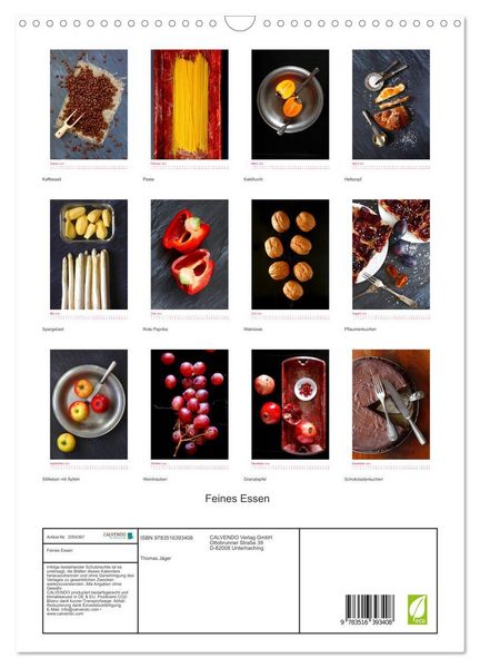Produktbild: Feines Essen (Wandkalender 2026 DIN A3 hoch), CALVENDO Monatskalender