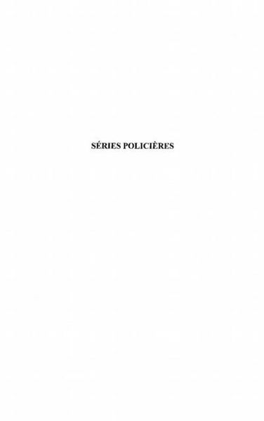 Produktbild: Series policieres les