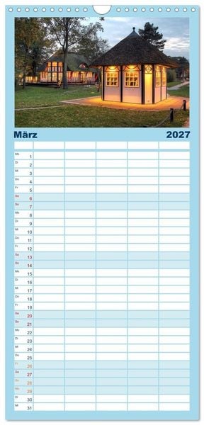 Produktbild: Familienplaner 2027 - Timmendorfer Strand mit 5 Spalten (Wandkalender, 21 x 45 cm) CALVENDO