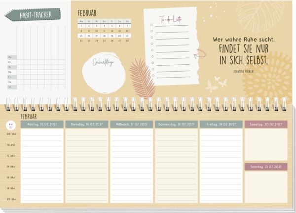 Produktbild: Tischkalender 2027 quer: Einatmen. Ausatmen. Sein.