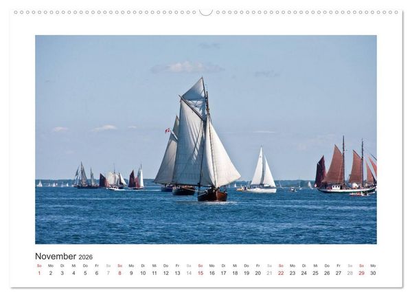 Produktbild: Historische Segelschiffe auf der Ostsee (Wandkalender 2026 DIN A2 quer), CALVENDO Monatskalender