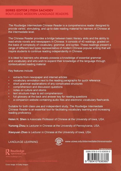 Produktbild: The Routledge Intermediate Chinese Reader