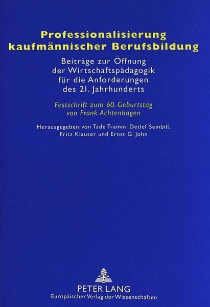 Produktbild: Professionalisierung kaufm&auml;nnischer Berufsbildung