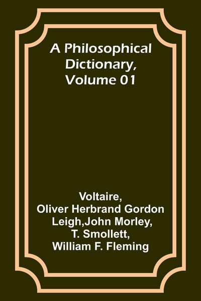 Produktbild: A Philosophical Dictionary, Volume 01