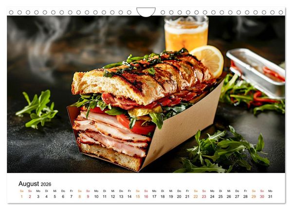 Produktbild: Fastfood - schnell, s&uuml;ndig, lecker (Wandkalender 2026 DIN A4 quer), CALVENDO Monatskalender