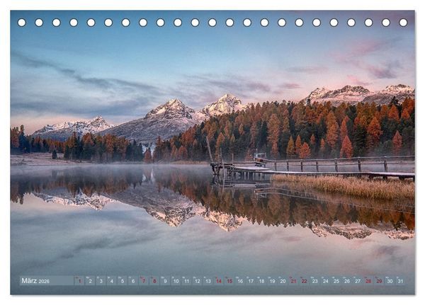 Produktbild: Bergstille - Landschaften, die ber&uuml;hren (Tischkalender 2026 DIN A5 quer), CALVENDO Monatskalender