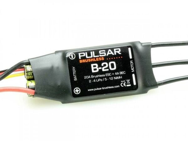 Pichler Modellbau PULSAR B-20 Automodell Brushless Fahrtregler Belastbarkeit (max. A): 30A