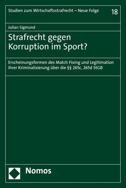 Produktbild: Strafrecht gegen Korruption im Sport?