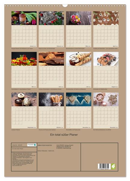Produktbild: Ein total s&uuml;&szlig;er Planer (Wandkalender 2026 DIN A2 hoch), CALVENDO Monatskalender