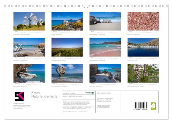 Produktbild: Kreta - Naturlandschaften (Wandkalender 2026 DIN A3 quer), CALVENDO Monatskalender
