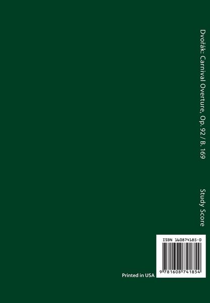Produktbild: Carnival Overture, Op.92 / B.169