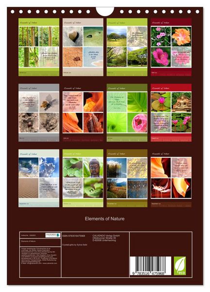 Produktbild: Elements of Nature (Wandkalender 2026 DIN A4 hoch), CALVENDO Monatskalender