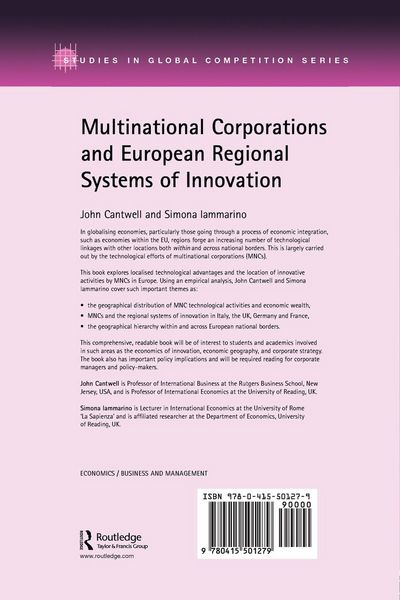Produktbild: Multinational Corporations and European Regional Systems of Innovation