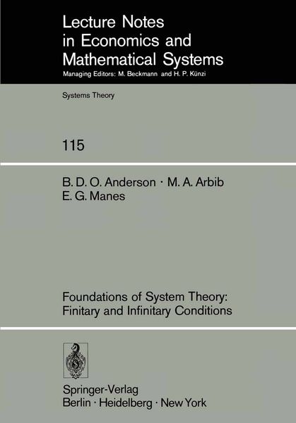 Produktbild: Foundations of System Theory: Finitary and Infinitary Conditions