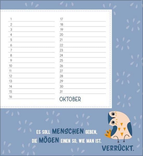 Produktbild: Geburtstagskalender Happy Mind