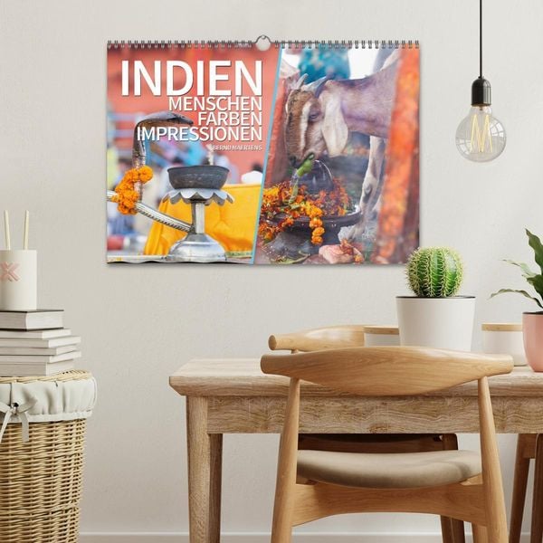 Produktbild: INDIEN Menschen Farben Impressionen (Wandkalender 2026 DIN A3 quer), CALVENDO Monatskalender
