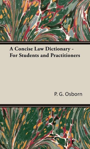 Produktbild: A Concise Law Dictionary - For Students and Practitioners