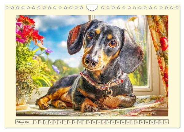 Produktbild: Dackelgl&uuml;ck Deluxe. Lange Ohren, kurze Beine und viel Charme (Wandkalender 2026 DIN A4 quer), CALVENDO Monatskalender