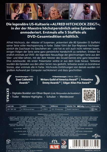 Alfred Hitchcock zeigt - Gesamtedition: Alle 5 Staffeln / 80 Folgen (Fernsehjuwelen) [12 DVDs]
