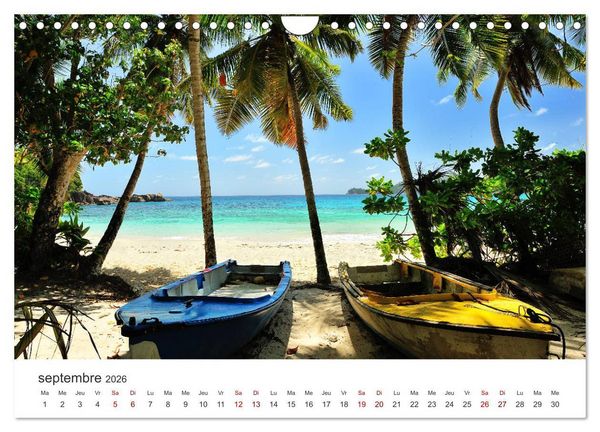 Produktbild: Plages de r&ecirc;ve Seychelles (Calendrier mural 2026 DIN A4 vertical), CALVENDO calendrier mensuel