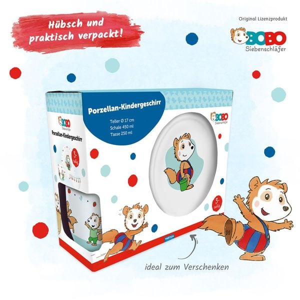 Produktbild: Tr&ouml;tsch Bobo Siebenschl&auml;fer Geschirrset aus Porzellan