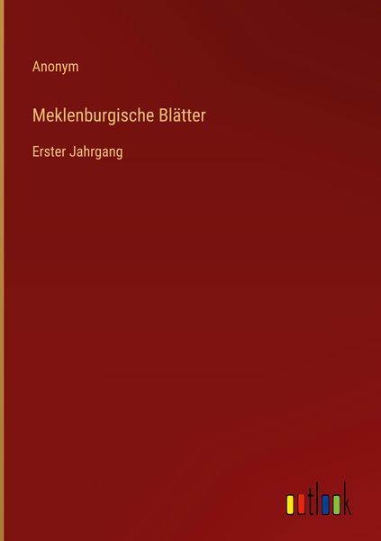 Produktbild: Meklenburgische Bl&auml;tter
