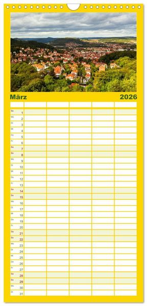 Produktbild: Familienplaner 2026 - Wartburgstadt Eisenach - Reise durch das sch&ouml;ne Th&uuml;ringen mit 5 Spalten (Wandkalender, 21 x 45 cm) CALVENDO