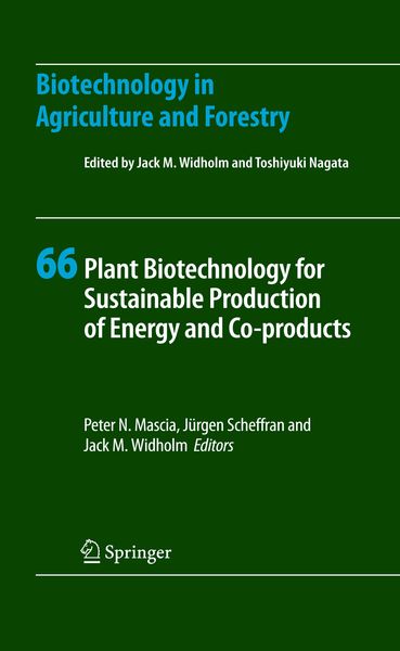 Produktbild: Plant Biotechnology for Sustainable Production of Energy and Co-products