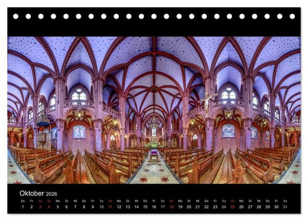 Produktbild: Kapellen, Kirchen und Kathedralen 2026 (Tischkalender 2026 DIN A5 quer), CALVENDO Monatskalender