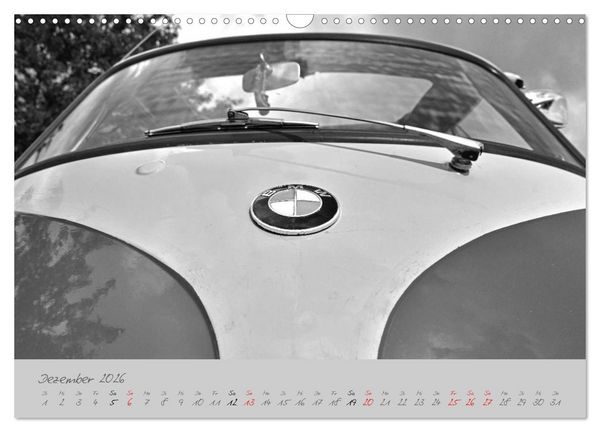 Produktbild: BMW Isetta 300 in schwarzwei&szlig; (Wandkalender 2026 DIN A3 quer), CALVENDO Monatskalender