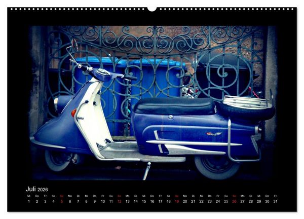 Produktbild: Motorroller (Wandkalender 2026 DIN A2 quer), CALVENDO Monatskalender
