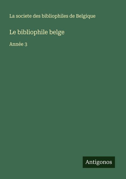Produktbild: Le bibliophile belge