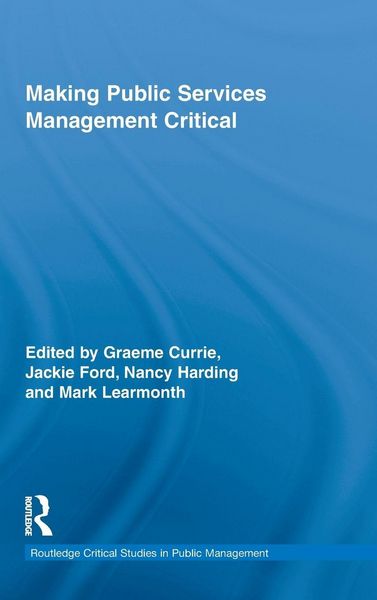 Produktbild: Making Public Services Management Critical