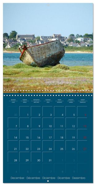 Produktbild: En attendant la mar&eacute;e... (Calendrier mural carr&eacute; 2026 30x30 cm) Calendrier double avec une page pour vos prises de notes