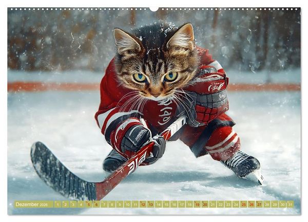 Produktbild: Lustige Sportarten f&uuml;r Katzen (Wandkalender 2026 DIN A2 quer), CALVENDO Monatskalender