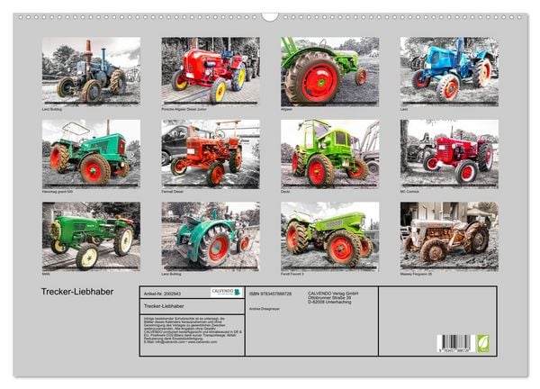 Produktbild: Trecker-Liebhaber (Wandkalender 2026 DIN A2 quer), CALVENDO Monatskalender