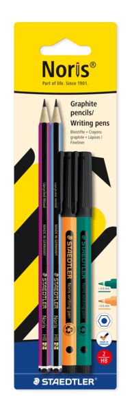 Produktbild: STAEDTLER Noris Set mit 2 Bleistiften + 2 Fineliner
