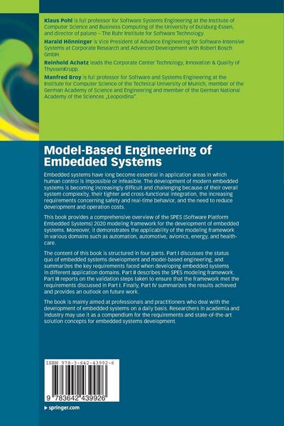 Produktbild: Model-Based Engineering of Embedded Systems