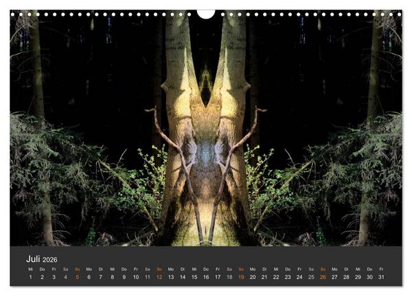 Produktbild: Spiegelwelten - Im Reich der Naturwesen (Wandkalender 2026 DIN A3 quer), CALVENDO Monatskalender