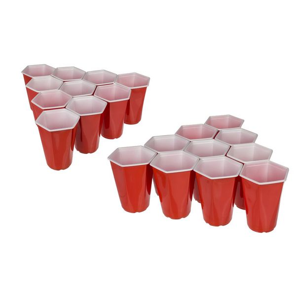 Produktbild: Trinkspiel Hexagon Beer Pong 450ml Becher