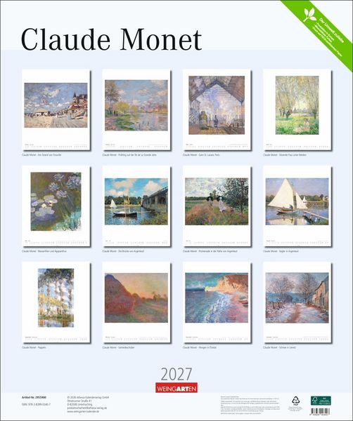 Produktbild: Claude Monet Kalender 2027